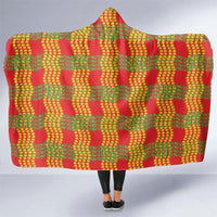 Aloha Hawaii Ilima Maile Lei Hooded Blanket Palaka Inspired Hawaiian-plaid Red LT14 One Size Red - Polynesian Pride
