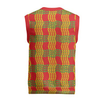 Aloha Hawaii Ilima Maile Lei Christmas Knitted V-Neck Vest Palaka Inspired Hawaiian-plaid Red LT14 - Polynesian Pride