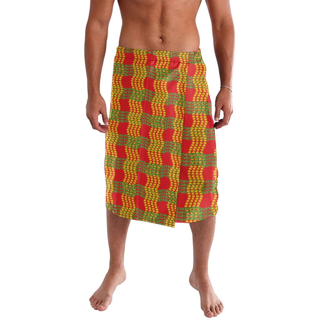 Aloha Hawaii Ilima Maile Lei Lavalava Palaka Inspired Hawaiian-plaid Red LT14 Red - Polynesian Pride