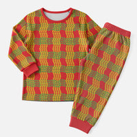 Aloha Hawaii Ilima Maile Lei Christmas Pajama Set Palaka Inspired Hawaiian-plaid Red LT14 Men Red - Polynesian Pride