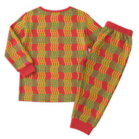 Aloha Hawaii Ilima Maile Lei Christmas Pajama Set Palaka Inspired Hawaiian-plaid Red LT14 - Polynesian Pride