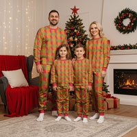 Aloha Hawaii Ilima Maile Lei Christmas Pajama Set Palaka Inspired Hawaiian-plaid Red LT14 - Polynesian Pride