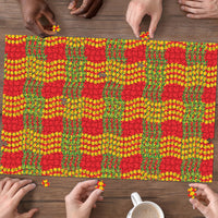 Aloha Hawaii Ilima Maile Lei Puzzle Palaka Inspired Hawaiian-plaid Red LT14 - Polynesian Pride