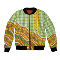 Hawaii Leis Palaka Motifs Bomber Jacket Pikake Pakalana Maile Ilima Kakau Style LT14 Unisex Multicolor - Polynesian Pride
