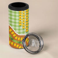Hawaii Leis Palaka Motifs 4 in 1 Can Cooler Tumbler Pikake Pakalana Maile Ilima Kakau Style LT14 - Polynesian Pride