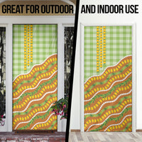 Hawaii Leis Palaka Motifs Door Cover Pikake Pakalana Maile Ilima Kakau Style LT14 - Polynesian Pride