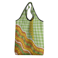 Hawaii Leis Palaka Motifs Grocery Bag Pikake Pakalana Maile Ilima Kakau Style LT14 - Polynesian Pride