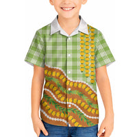 Hawaii Leis Palaka Motifs Hawaiian Shirt Pikake Pakalana Maile Ilima Kakau Style LT14 - Polynesian Pride