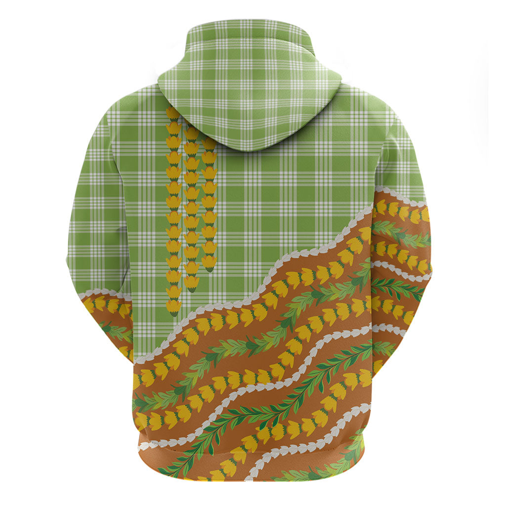 Hawaii Leis Palaka Motifs Hoodie Pikake Pakalana Maile Ilima Kakau Style LT14 - Polynesian Pride