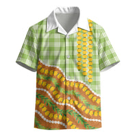 Hawaii Leis Palaka Motifs Kid Hawaiian Shirt Pikake Pakalana Maile Ilima Kakau Style LT14 - Polynesian Pride