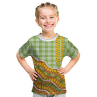 Hawaii Leis Palaka Motifs Kid T Shirt Pikake Pakalana Maile Ilima Kakau Style LT14 Multicolor - Polynesian Pride