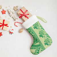 Lime Green Hibiscus Monstera Seamless Kakau Hawaii Christmas Stocking LT14 - Polynesian Pride