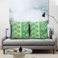 Lime Green Hibiscus Monstera Seamless Kakau Hawaii Pillow Cover LT14 - Polynesian Pride