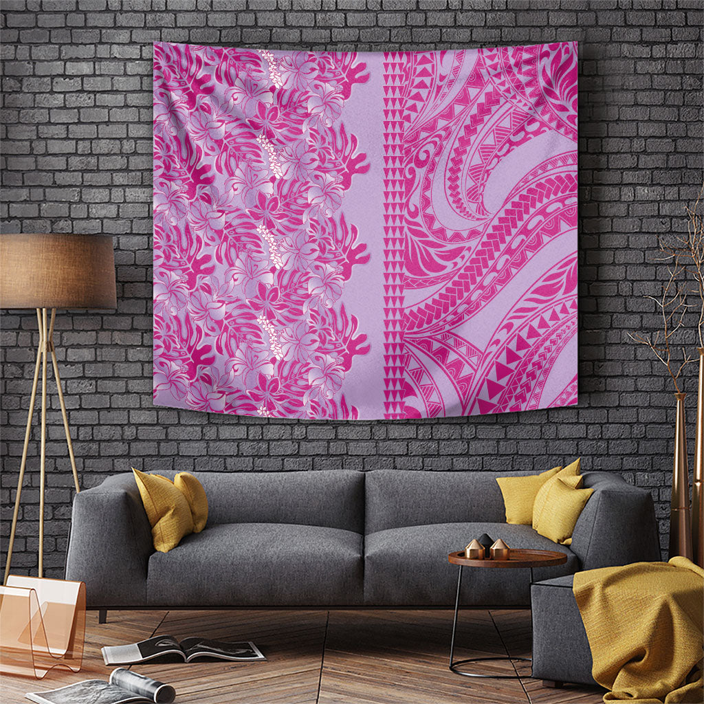 Purple Hibiscus Monstera Seamless Kakau Hawaii Tapestry LT14 Purple - Polynesian Pride