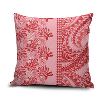 Red Hibiscus Monstera Seamless Kakau Hawaii Pillow Cover LT14 Red - Polynesian Pride