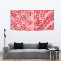 Red Hibiscus Monstera Seamless Kakau Hawaii Tapestry LT14 - Polynesian Pride