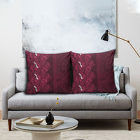 Burgundy Hibiscus Monstera Seamless Kakau Hawaii Pillow Cover LT14 - Polynesian Pride