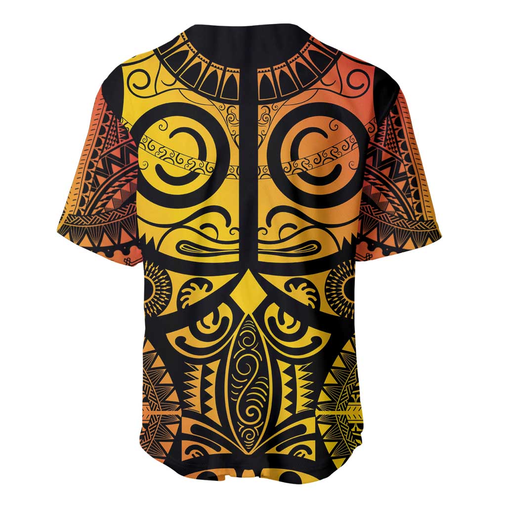 Marquesas Islands Baseball Jersey Marquesan Tattoo Yellow Gradient LT14 - Polynesian Pride