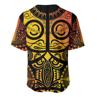 Marquesas Islands Baseball Jersey Marquesan Tattoo Yellow Gradient LT14 - Polynesian Pride