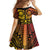 Marquesas Islands Family Matching Off Shoulder Maxi Dress and Hawaiian Shirt Marquesan Tattoo Yellow Gradient - Polynesian Pride