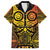 Marquesas Islands Family Matching Off Shoulder Maxi Dress and Hawaiian Shirt Marquesan Tattoo Yellow Gradient - Polynesian Pride