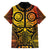 Marquesas Islands Family Matching Off Shoulder Maxi Dress and Hawaiian Shirt Marquesan Tattoo Yellow Gradient - Polynesian Pride