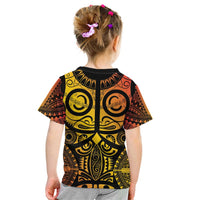 Marquesas Islands Kid T Shirt Marquesan Tattoo Yellow Gradient - Polynesian Pride