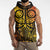 Marquesas Islands Sleeveless Zip Hoodie Marquesan Tattoo Yellow Gradient - Polynesian Pride