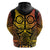 Marquesas Islands Zip Hoodie Marquesan Tattoo Yellow Gradient - Polynesian Pride