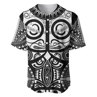 Marquesas Islands Baseball Jersey Marquesan Tattoo Black White Color LT14 Black - Polynesian Pride