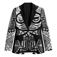 Marquesas Islands Blazer Marquesan Tattoo Black White Color LT14 Unisex Black - Polynesian Pride