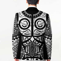 Marquesas Islands Blazer Marquesan Tattoo Black White Color LT14 - Polynesian Pride