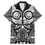 Marquesas Islands Family Matching Mermaid Dress and Hawaiian Shirt Marquesan Tattoo Black White Color - Polynesian Pride