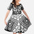 Marquesas Islands Family Matching Off Shoulder Maxi Dress and Hawaiian Shirt Marquesan Tattoo Black White Color - Polynesian Pride