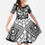 Marquesas Islands Family Matching Puletasi and Hawaiian Shirt Marquesan Tattoo Black White Color - Polynesian Pride