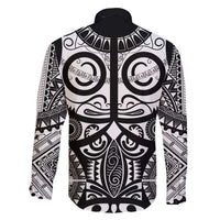 Marquesas Islands Family Matching Summer Maxi Dress and Hawaiian Shirt Marquesan Tattoo Black White Color LT14 - Polynesian Pride