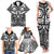 Marquesas Islands Family Matching Tank Maxi Dress and Hawaiian Shirt Marquesan Tattoo Black White Color - Polynesian Pride