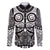 Marquesas Islands Family Matching Tank Maxi Dress and Hawaiian Shirt Marquesan Tattoo Black White Color - Polynesian Pride