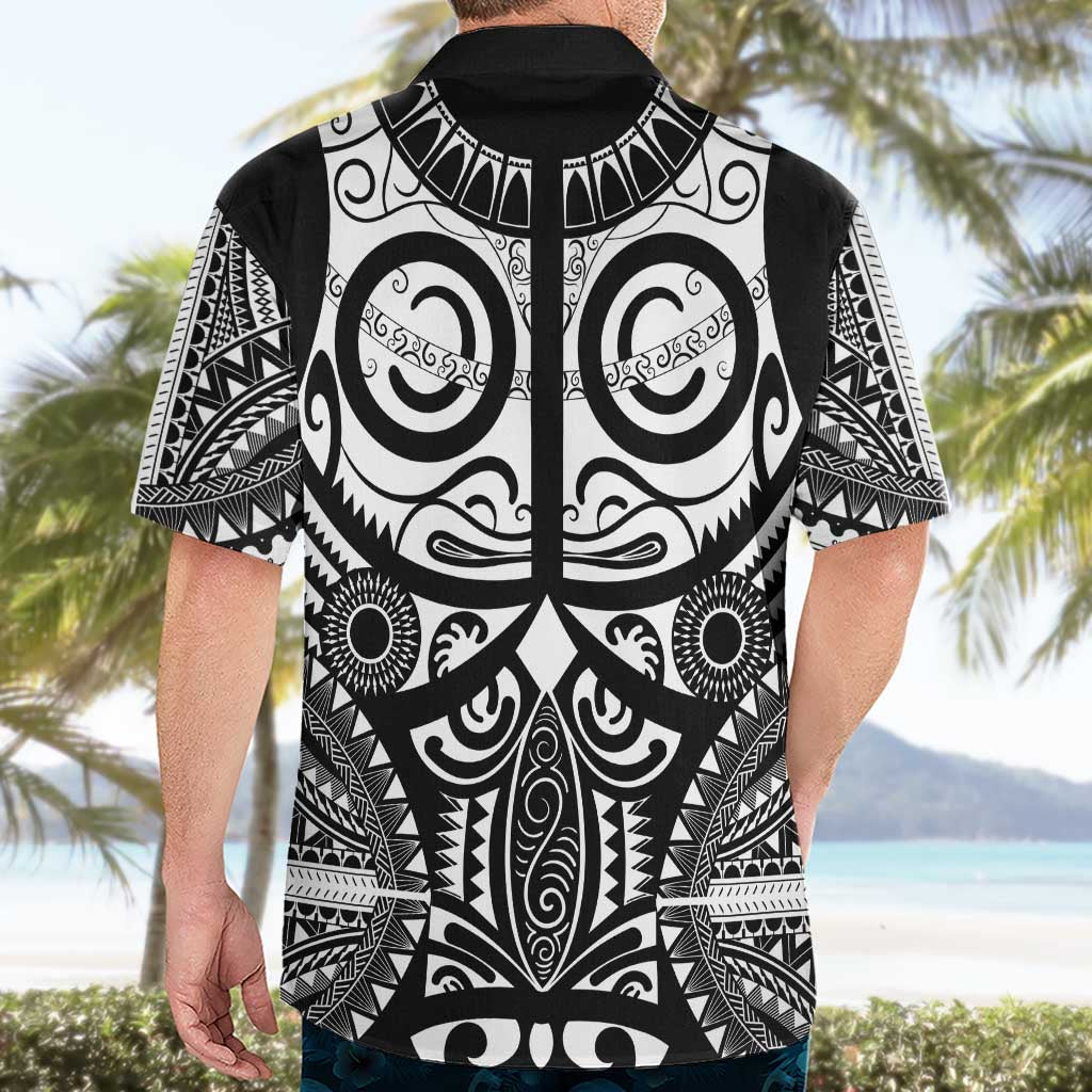 Marquesas Islands Hawaiian Shirt Marquesan Tattoo Black White Color - Polynesian Pride