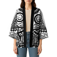 Marquesas Islands Kimono Marquesan Tattoo Black White Color - Polynesian Pride