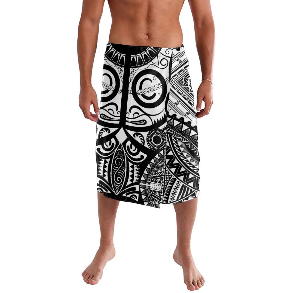 Marquesas Islands Lavalava Marquesan Tattoo Black White Color LT14 Black - Polynesian Pride