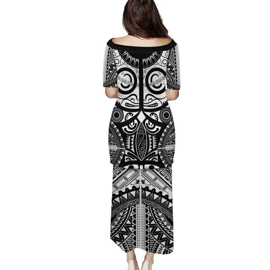 Marquesas Islands Puletasi Marquesan Tattoo Black White Color LT14 - Polynesian Pride