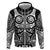Marquesas Islands Zip Hoodie Marquesan Tattoo Black White Color - Polynesian Pride