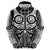 Marquesas Islands Zip Hoodie Marquesan Tattoo Black White Color - Polynesian Pride