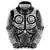 Marquesas Islands Zip Hoodie Marquesan Tattoo Black White Color - Polynesian Pride