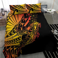 Gradient Marquesas Islands Bedding Set Marquesan Matatiki Hammerhead Shark Patutiki LT14 - Polynesian Pride