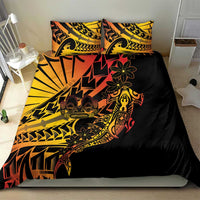 Gradient Marquesas Islands Bedding Set Marquesan Matatiki Hammerhead Shark Patutiki LT14 - Polynesian Pride