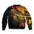 Gradient Marquesas Islands Bomber Jacket Marquesan Matatiki Hammerhead Shark Patutiki - Polynesian Pride