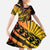 Gradient Marquesas Islands Family Matching Mermaid Dress and Hawaiian Shirt Marquesan Matatiki Hammerhead Shark Patutiki - Polynesian Pride