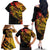 Gradient Marquesas Islands Family Matching Off The Shoulder Long Sleeve Dress and Hawaiian Shirt Marquesan Matatiki Hammerhead Shark Patutiki - Polynesian Pride